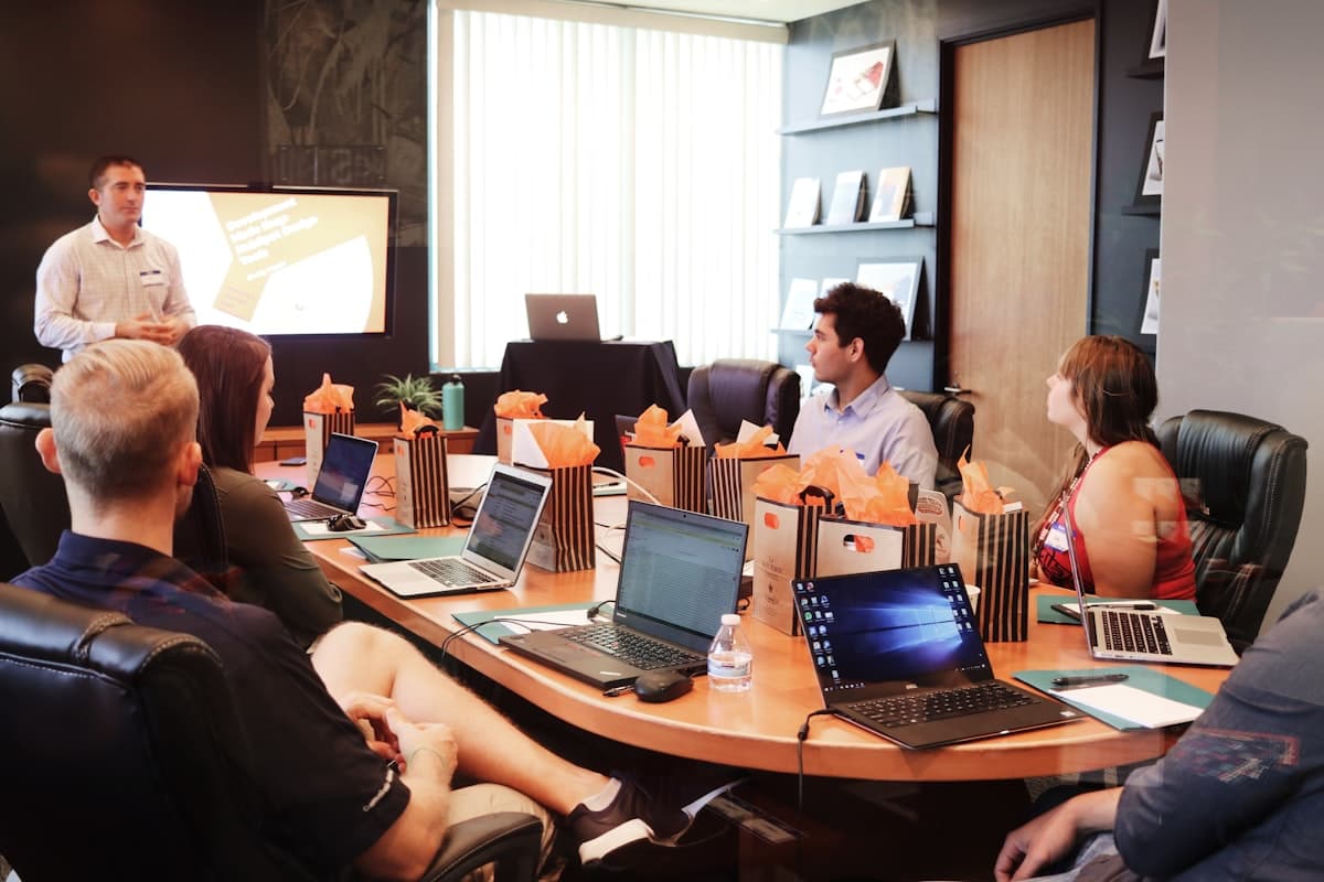 A modern workspace where AI accelerates sales work